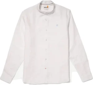 A2DC1 1001 LS LINEN KOREAN SHIRT WHITE