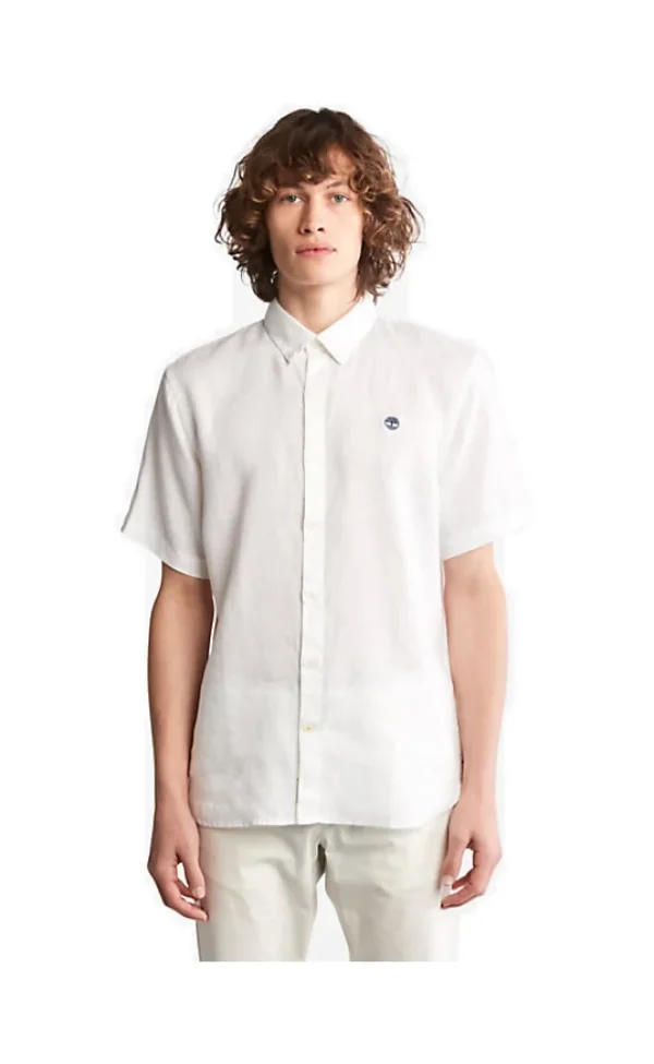 A2DCC 1001 SS LINEN SHIRT WHITE