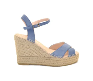 ALBA25 ESPADRILLES SANDALO CON TACCO ANTE JEANS