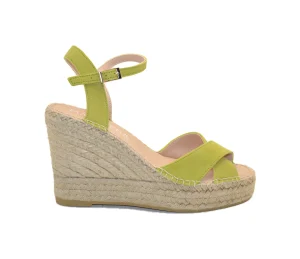 ALBA25 ESPADRILLES SANDALO CON TACCO ANTE LIMA