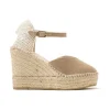 ALBA6 ESPADRILLES SANDALO CON TACCO SERRAJE TOPO