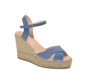 ALBA25 ESPADRILLES SANDALO CON TACCO ANTE JEANS