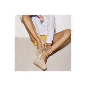 ALBA6 ESPADRILLES SANDALO CON TACCO SERRAJE TOPO