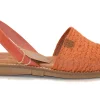ALMAGRO MINORCHINA IN PELLE TRENZA JUTA CORAL