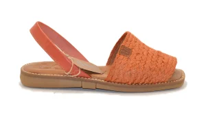 ALMAGRO MINORCHINA IN PELLE TRENZA JUTA CORAL