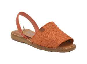 ALMAGRO MINORCHINA IN PELLE TRENZA JUTA CORAL