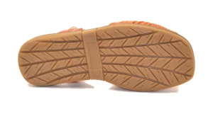 ALMAGRO MINORCHINA IN PELLE TRENZA JUTA CORAL