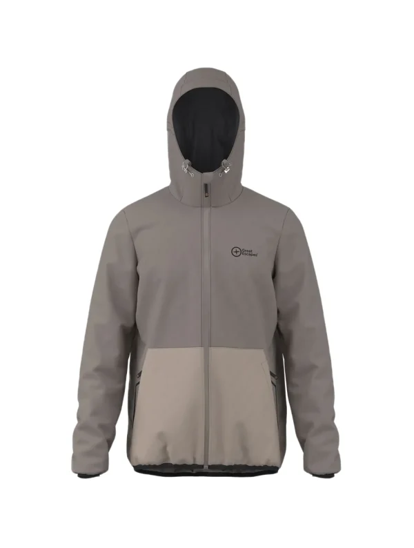 ANDREAS MAN RAIN JACKET DRIFTWOOD GOAT