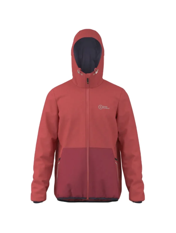 ANDREAS MAN RAIN JACKET MINERAL RED EARTH RED