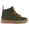 ANKLE BOOT SUEDE MICROFIBRE LINING MILITARY GREEN BROWN SUGAR P01B015-00892169