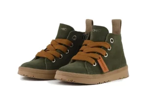ANKLE BOOT SUEDE MICROFIBRE LINING MILITARY GREEN BROWN SUGAR P01B015-00892169