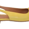 BALLERINA IN PELLE GIALLA CON CINTURINO