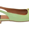 BALLERINA IN PELLE VERDE CON CINTURINO