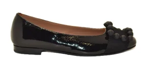 BALLERINA IN VERNICE LUCIDA CON ACCESSORIO 91J1 NERO