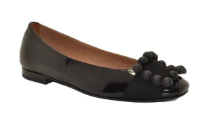 BALLERINA IN VERNICE LUCIDA CON ACCESSORIO 91J1 NERO