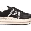 BETH 6953 nera logo effetto cotone bianco