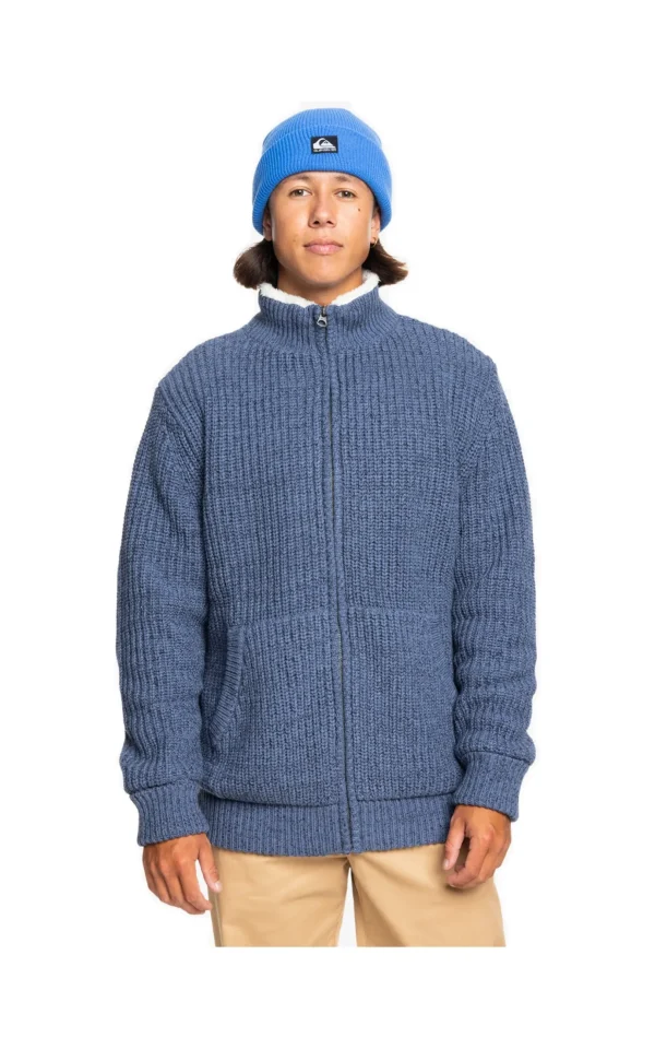 Boketto - Felpa pullover di pile da uomo VINTAGE INDIGO