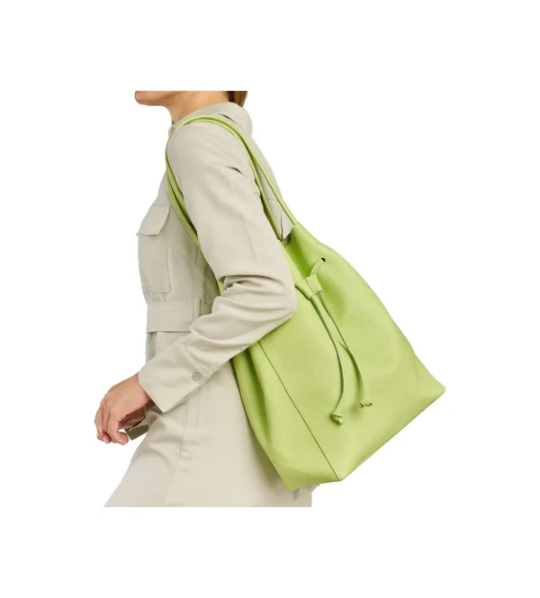 BORSA MORBIDA A SECCHIELLO IN PELLE CREEK MELA B503