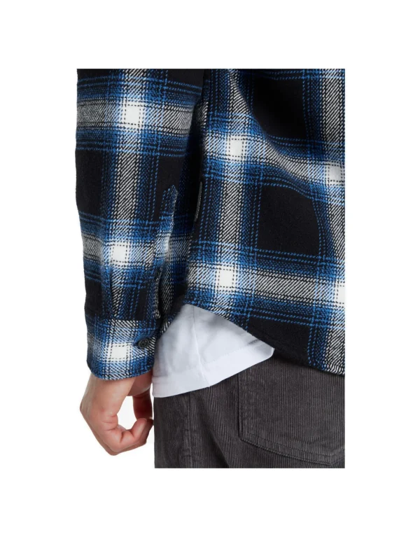 CAMICIA DNA FLANNEL BLUE WHITE BLACK CHECK