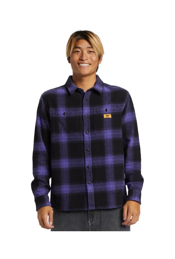 CAMICIA MERCURY FLANNEL PURPLE BLACK CHECK