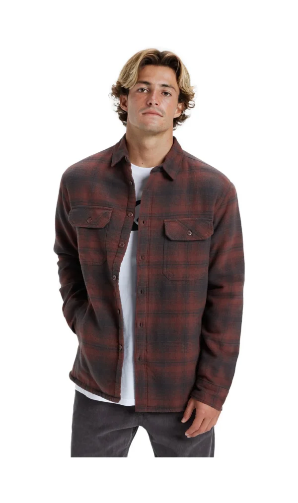CAMICIA VENTURE OVERSHIRT SHERPA RED BLACK CHECK