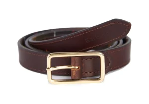 Cintura reversibile in tartan Classic Tartan-Brown