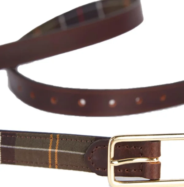 Cintura reversibile in tartan Classic Tartan-Brown