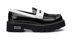 CLW390401 SLASH3904 LOW W BRUSHED LEATHER BLACK WHITE