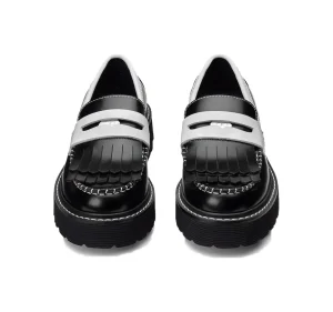 CLW390401 SLASH3904 LOW W BRUSHED LEATHER BLACK WHITE