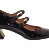DAMDO - Shiny leather low heel Mary Jane Negro