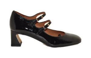 DAMDO - Shiny leather low heel Mary Jane Negro
