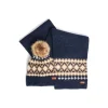 EDEN FAIRISLE BEANIE AND SCARF NAVY GIFT SET