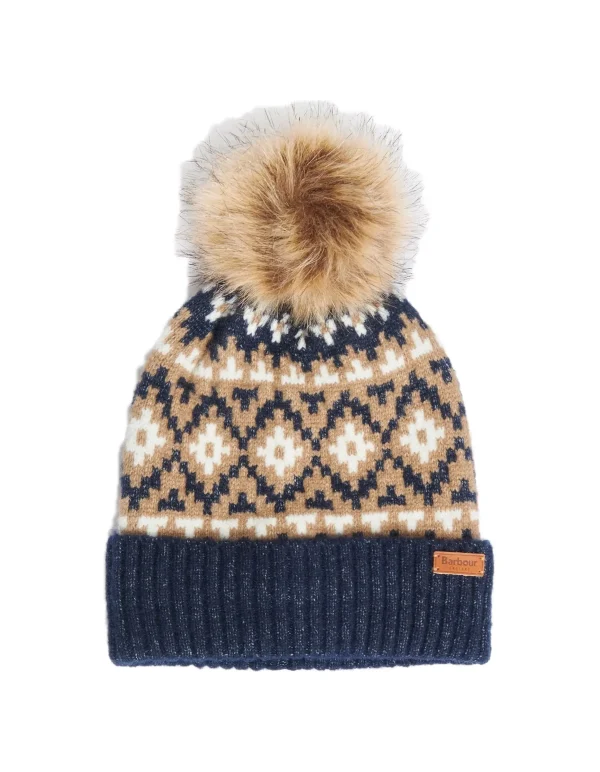 EDEN FAIRISLE BEANIE AND SCARF NAVY GIFT SET
