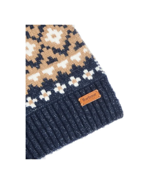 EDEN FAIRISLE BEANIE AND SCARF NAVY GIFT SET