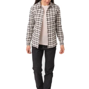 FANES FLANNEL 5 POLARLITE CAMICIA DONNA OATMEAL BLACK OUT