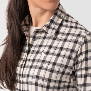 FANES FLANNEL 5 POLARLITE CAMICIA DONNA OATMEAL BLACK OUT