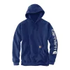 FELPA LOOSE FIT SLEEVE LOGO HOOD SCOUT BLUE