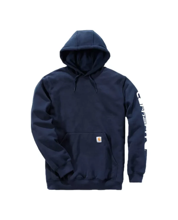 FELPA LOOSE FIT SLEEVE LOGO HOOD NAVY