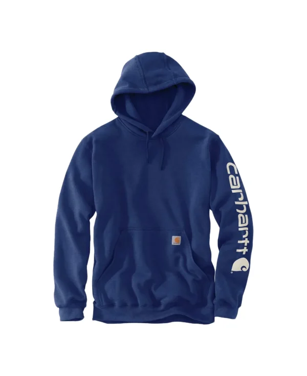 FELPA LOOSE FIT SLEEVE LOGO HOOD SCOUT BLUE
