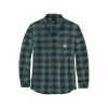 FLAN PLAID SHIRT BLACK GREEN 105945 GE0