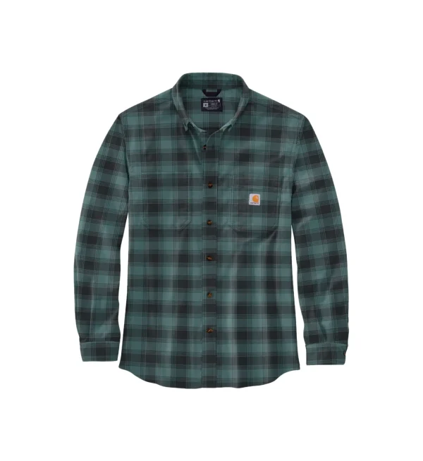 FLAN PLAID SHIRT BLACK GREEN 105945 GE0