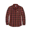 FLAN PLAID SHIRT BLACK RED 105945 R81