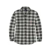 FLAN PLAID SHIRT BLACK WHITE 105945 W03
