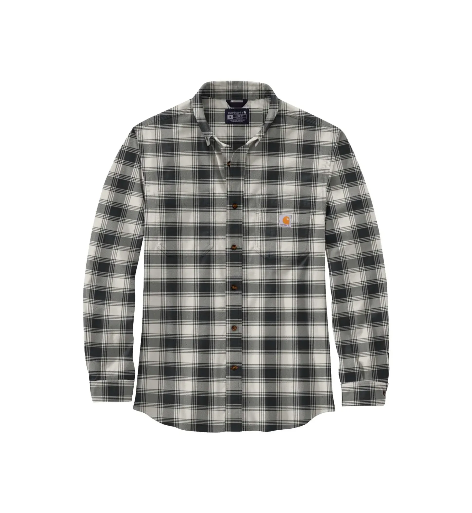 flan_plaid_shirt_black_wh_0.webp FLAN PLAID SHIRT BLACK WHITE 105945 W03