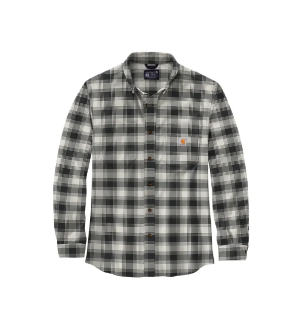 FLAN PLAID SHIRT BLACK WHITE 105945 W03