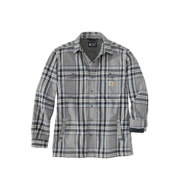 FLAN SHERPA LINED SHIRT JAC ASPHALT 105430 APH