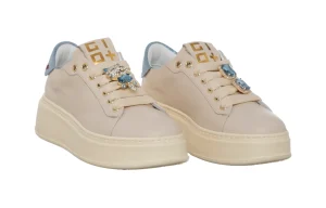 GIO PIU SNEAKER PIA 312A COMBI GATTO BEIGE AZZURRO