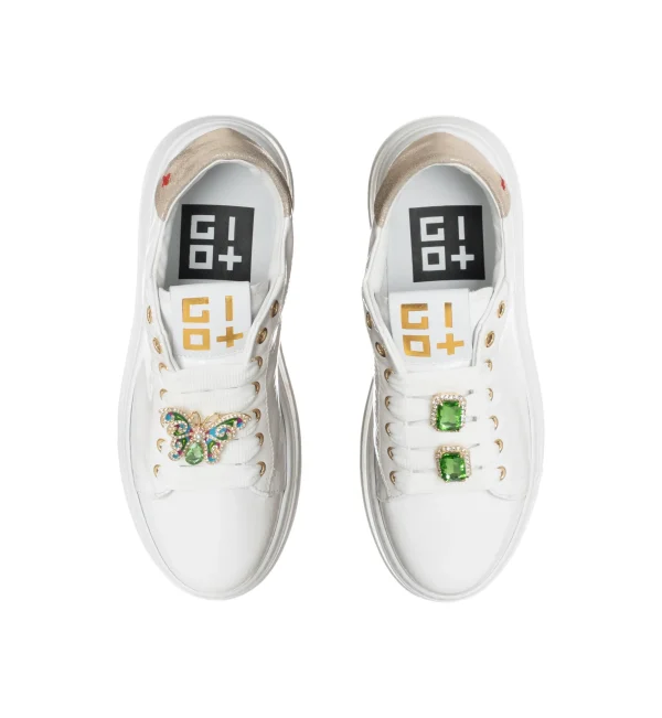 GIO PIU SNEAKER PIA 304A COMBI WHITE PLATINO