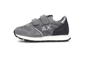 GIRL'S ALLY GLITTER TEXTILE BABY ARGENTO