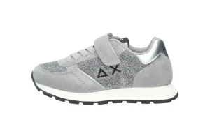 GIRL'S ALLY GLITTER TEXTILE KID ARGENTO